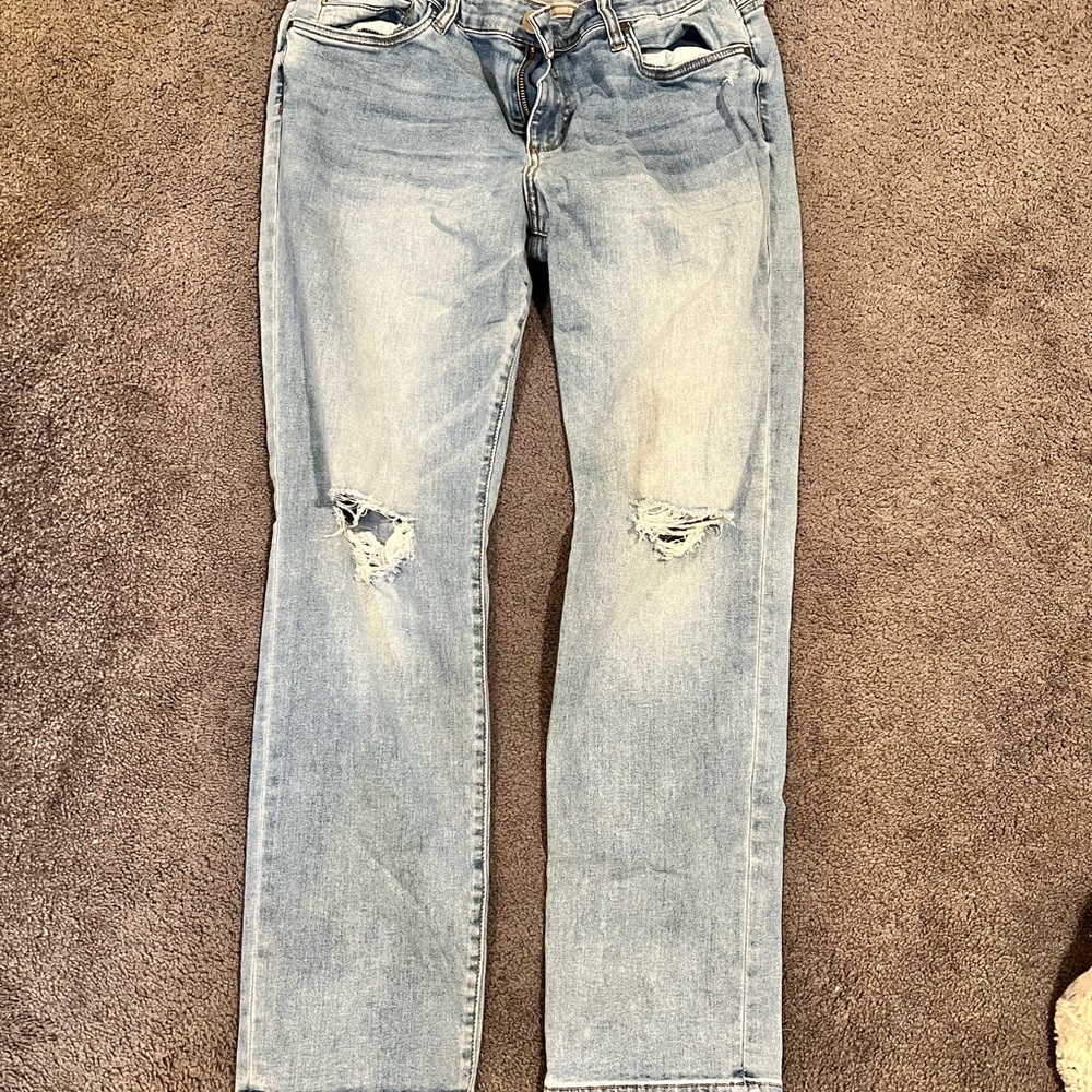 Kut from the Kloth Distressed Denim Straight Leg Jeans